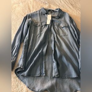 Size small Sanctuary Chambray button down shirt. Never worn tags are still on.